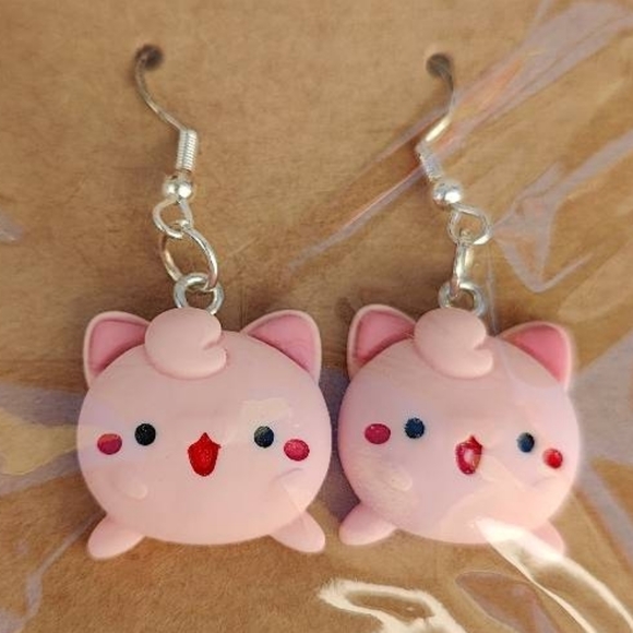 Pokemon Jewelry - Kawaii Pokemon Jiggly Puff Dangle Earrings